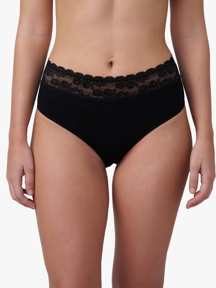 תחתון סימלס מידי בשילוב תחרה 2504-P בצבע שחור