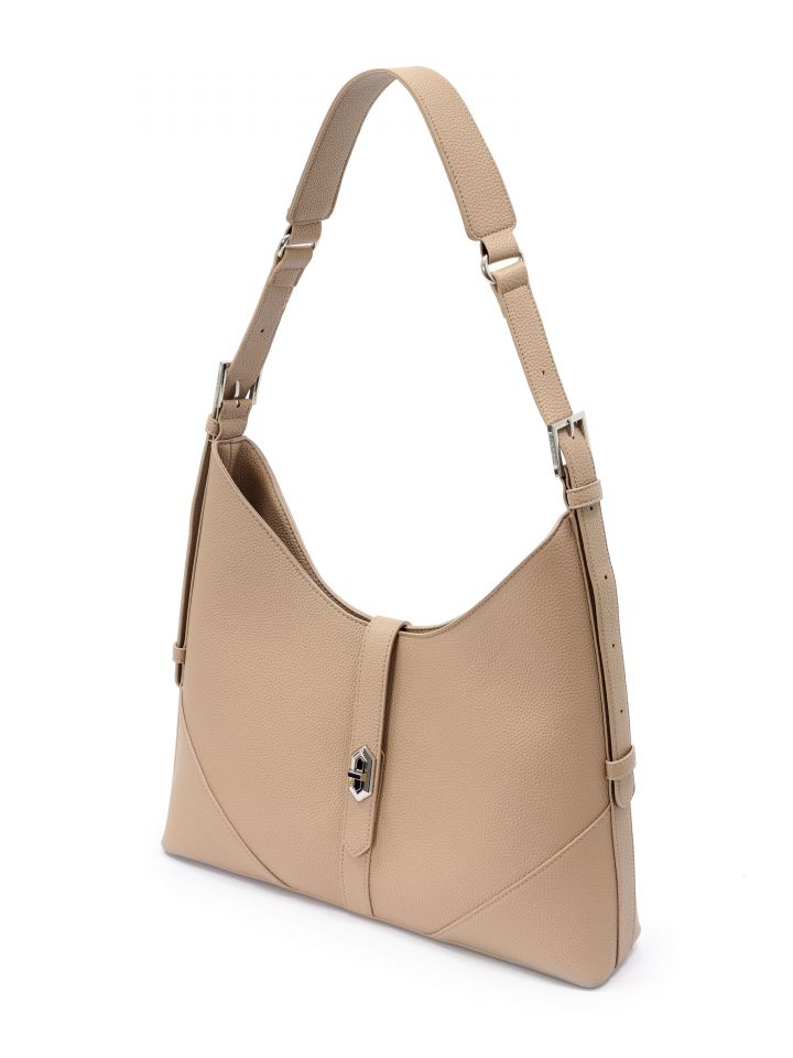 תיק יד סגירת אבזם בצבע מוקה