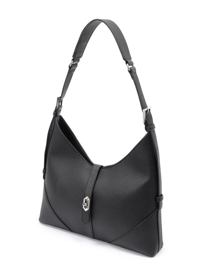 תיק יד סגירת אבזם בצבע שחור