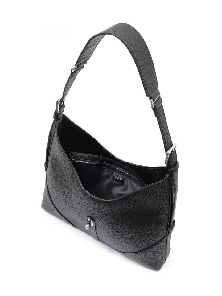 תיק יד סגירת אבזם בצבע שחור