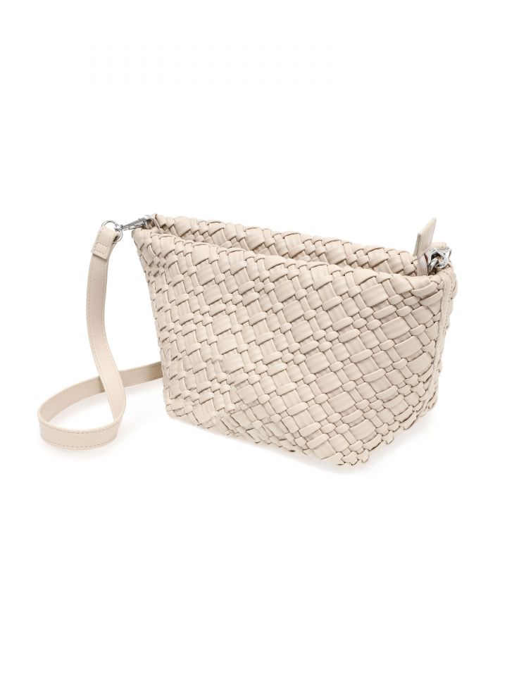 תיק צד שתי וערב בצבע בייז’