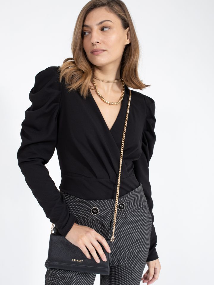 שרשרת כפולה שילוב אבנים בצבע בייז’