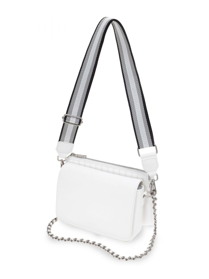 תיק צד כפול PROMO בצבע לבן