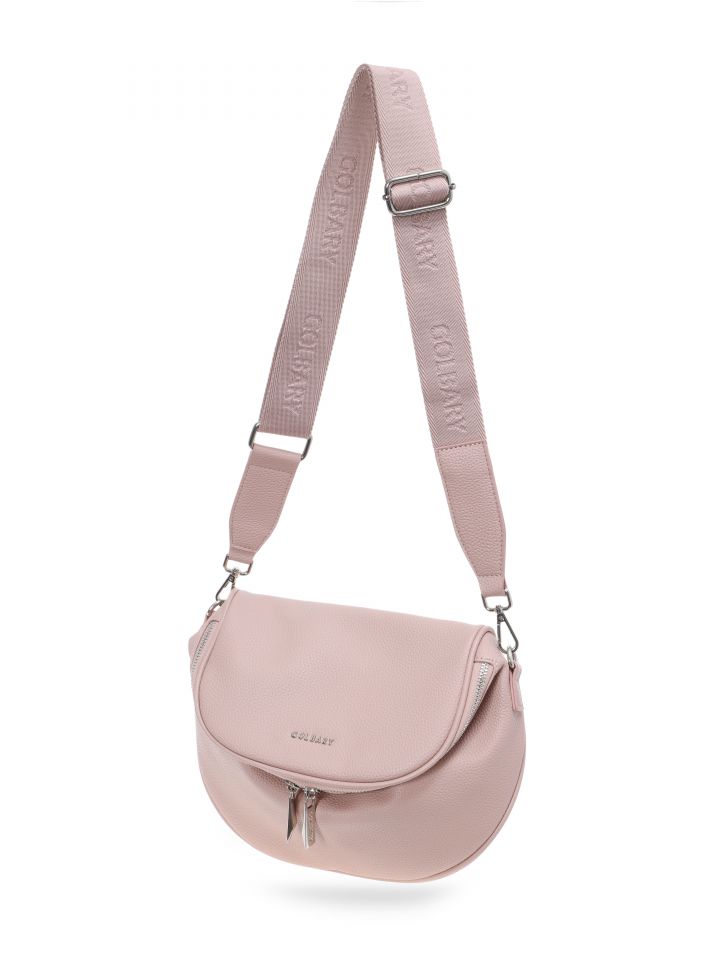 תיק צד מעוגל PROMO בצבע ורוד עתיק