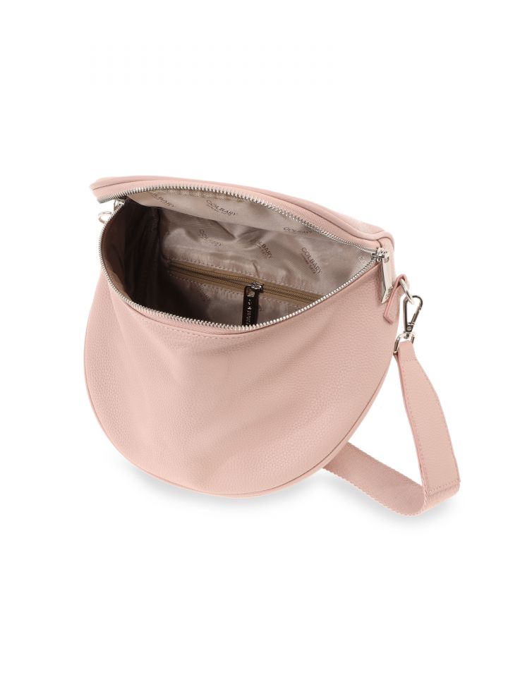 תיק צד מעוגל PROMO בצבע ורוד עתיק