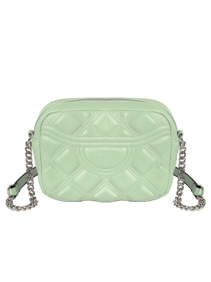 תיק צד קווילט GOLBARY בצבע ירוק בהיר