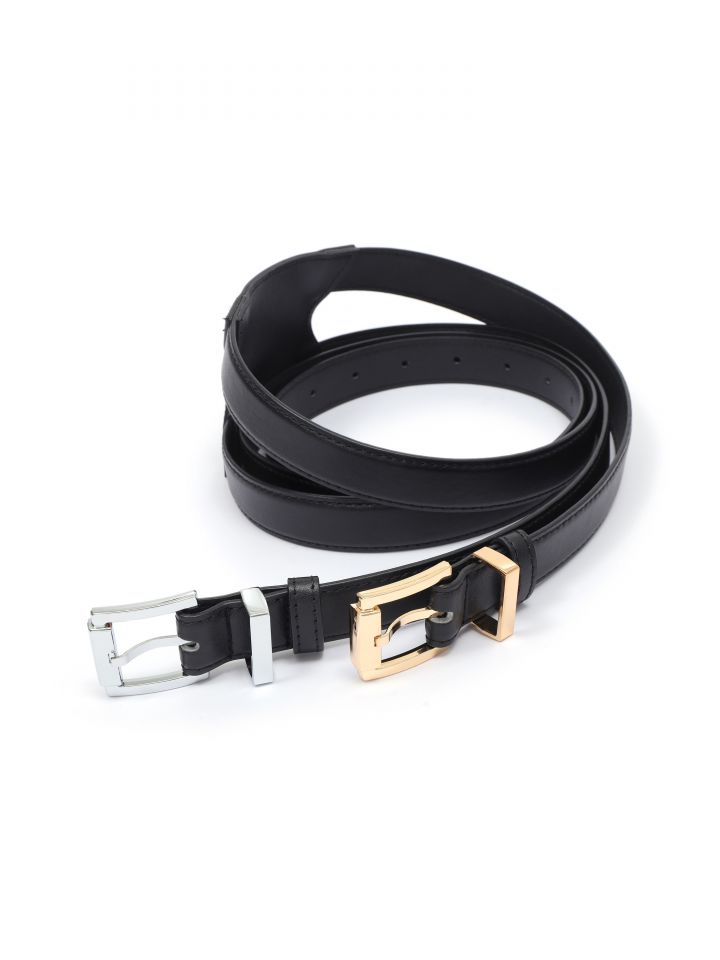 חגורת מותן כפולה בצבע שחור