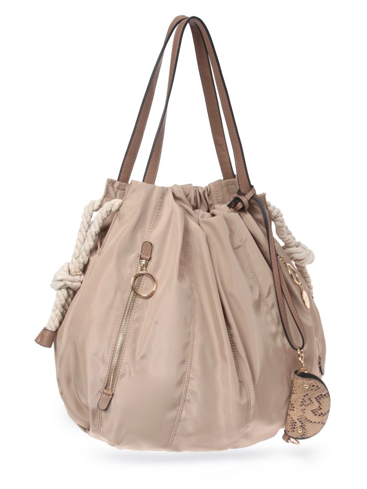 תיק רוכסנים בצבע בייז’