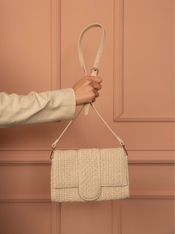 תיק צד קש SANTORINI בצבע טיבעי