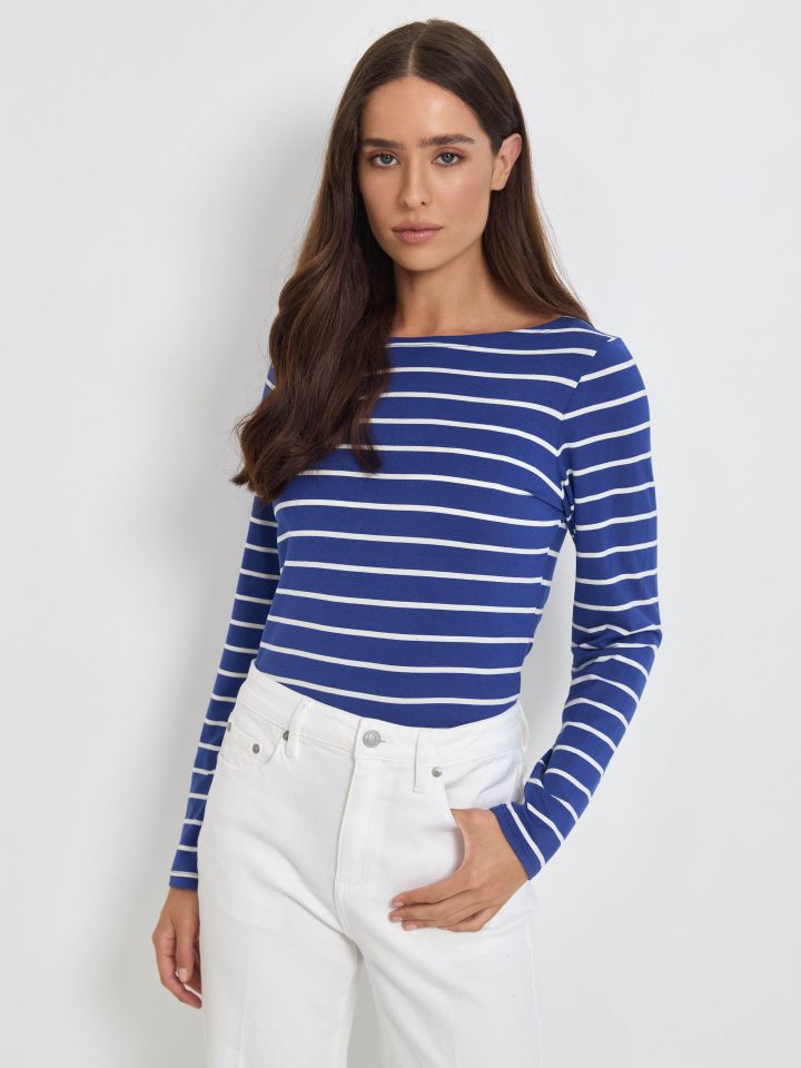 חולצה פסים PROMO בצבע נייבי