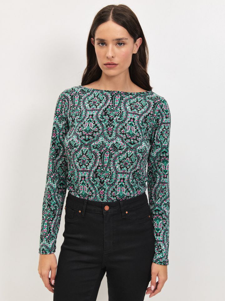 חולצה דפוס PROMO בצבע ירוק