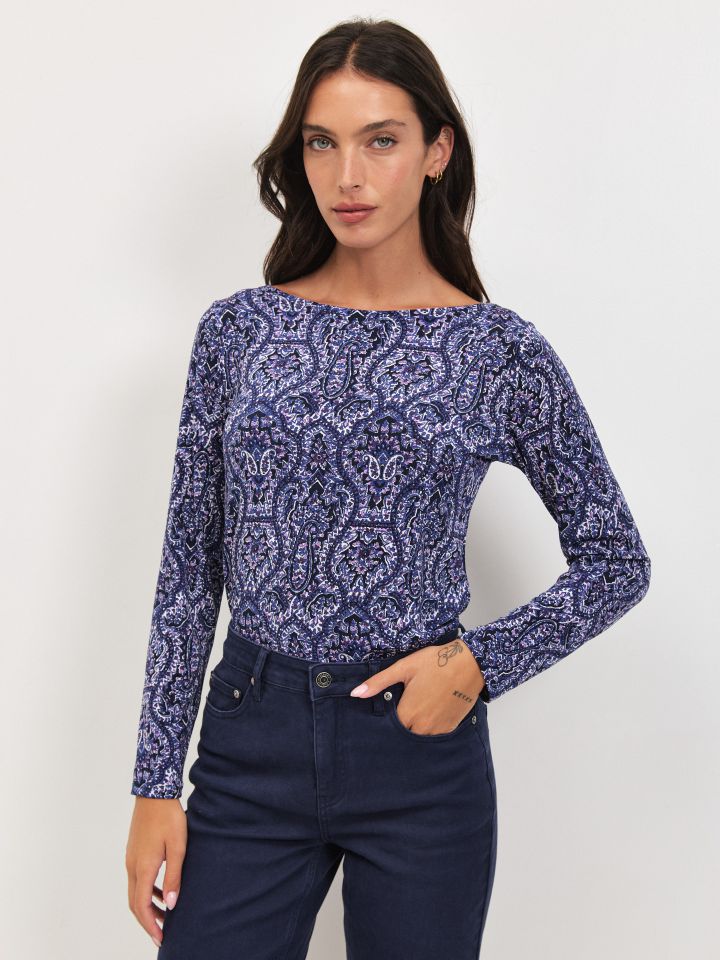 חולצה דפוס PROMO בצבע סגול