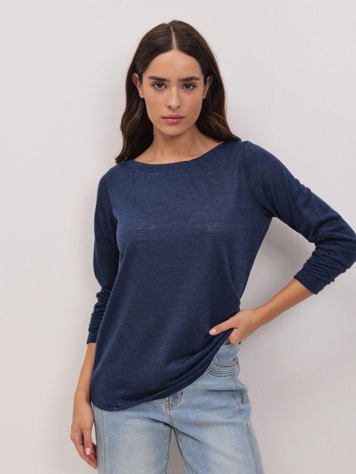 חולצה שרוול כיווץ PROMO בצבע נייבי