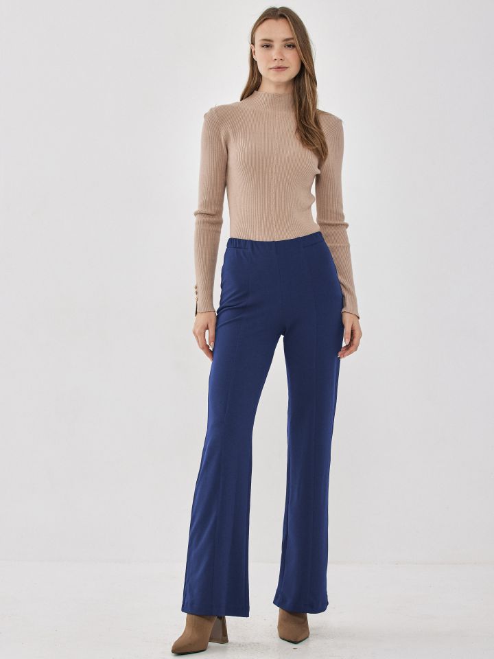 מכנסי סקובה מתרחב PROMO בצבע כחול כהה