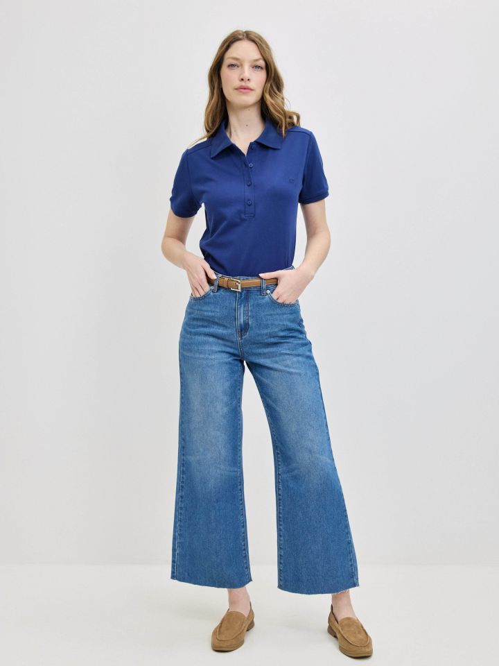 מכנסיים ג’ינס 7/8 PROMO בצבע ג’ינס