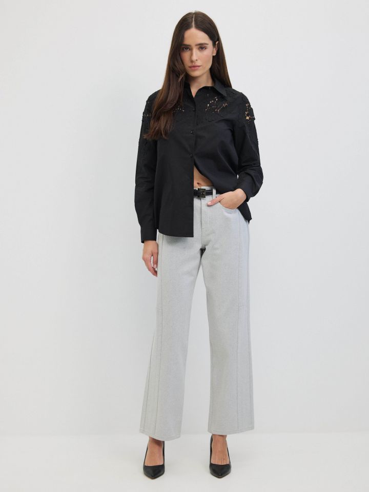 מכנסיים ג’ינס  ITALY בצבע בייז’