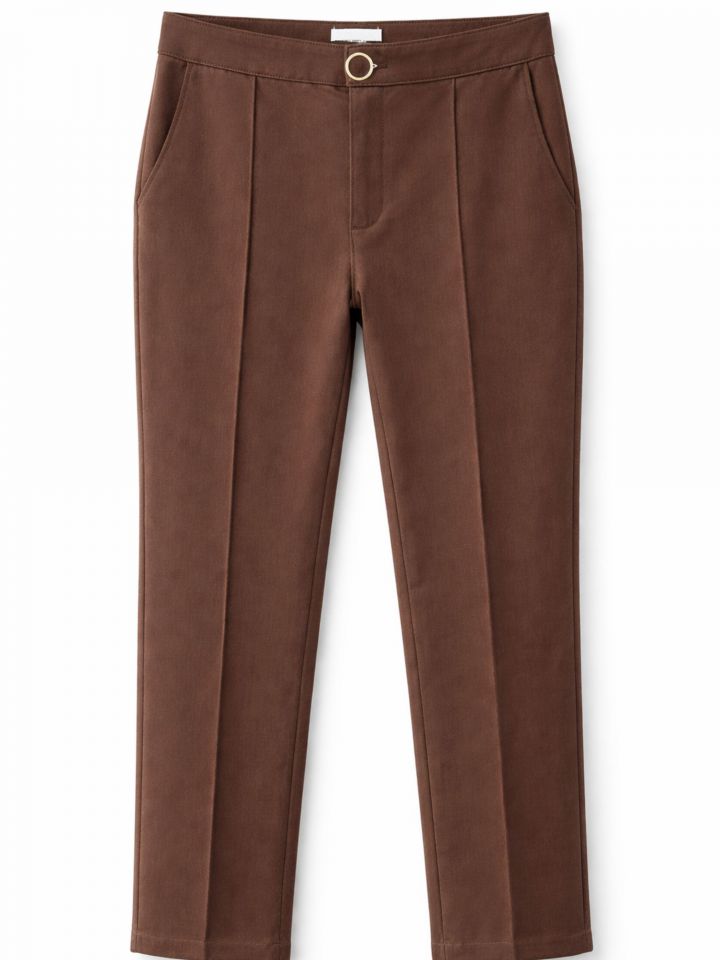 מכנסיים 7/8 LINOR בצבע חום