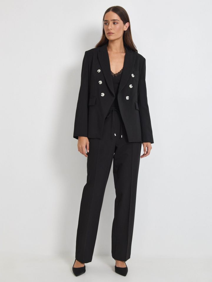 מכנסיים גומי + שרוך PROMO בצבע שחור