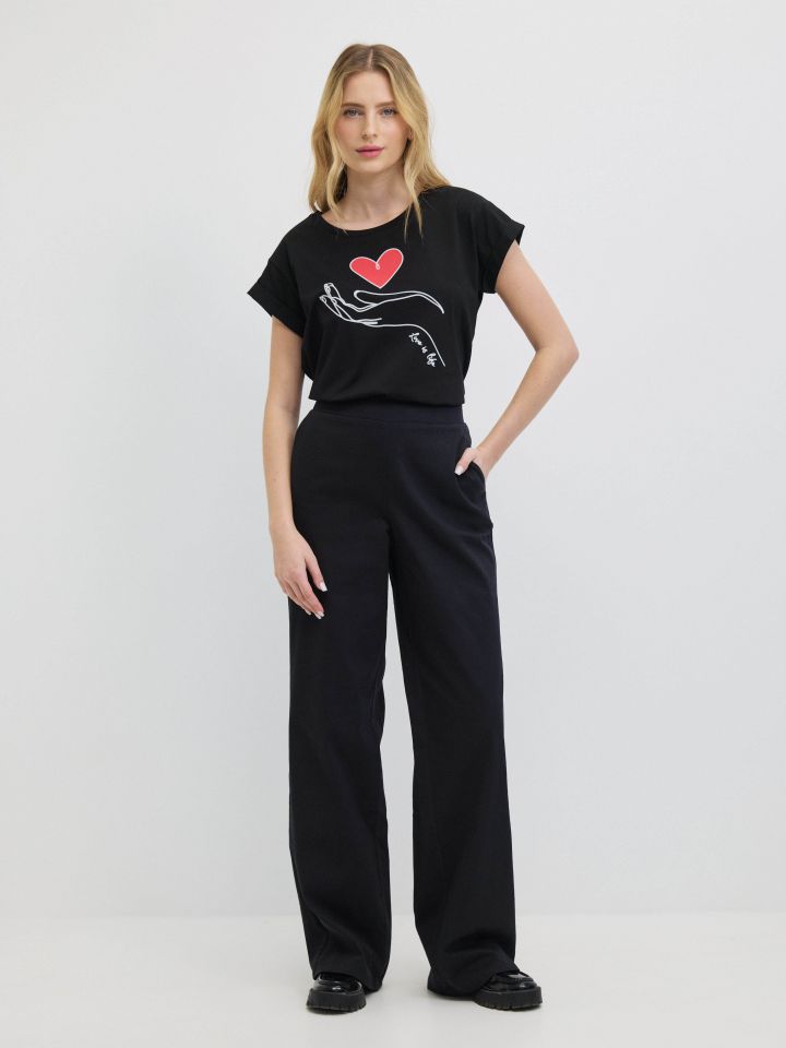 מכנסיים  RANI PROMO בצבע שחור