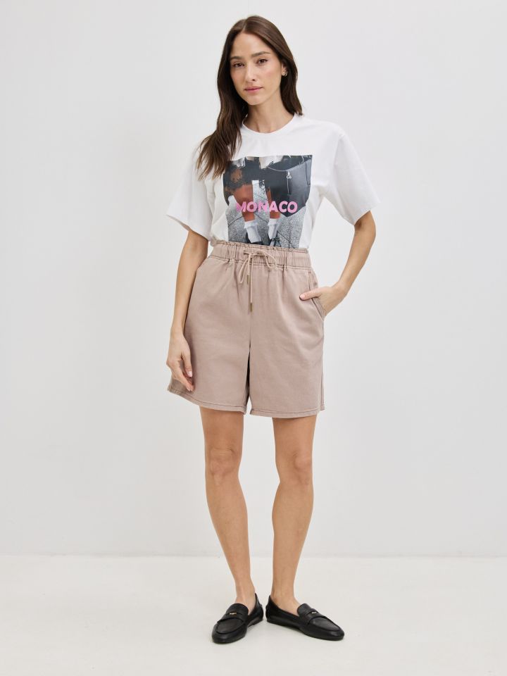 מכנסיים דריל שורט PROMO בצבע מוקה