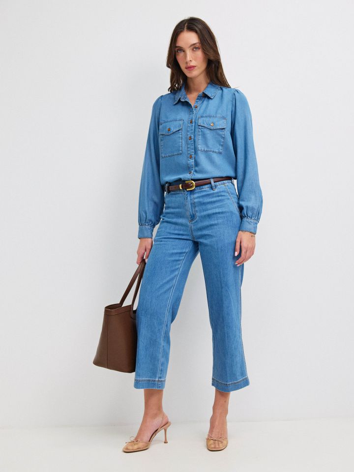 מכנסיים ג’ינס  RANI PROMO בצבע ג’ינס בהיר