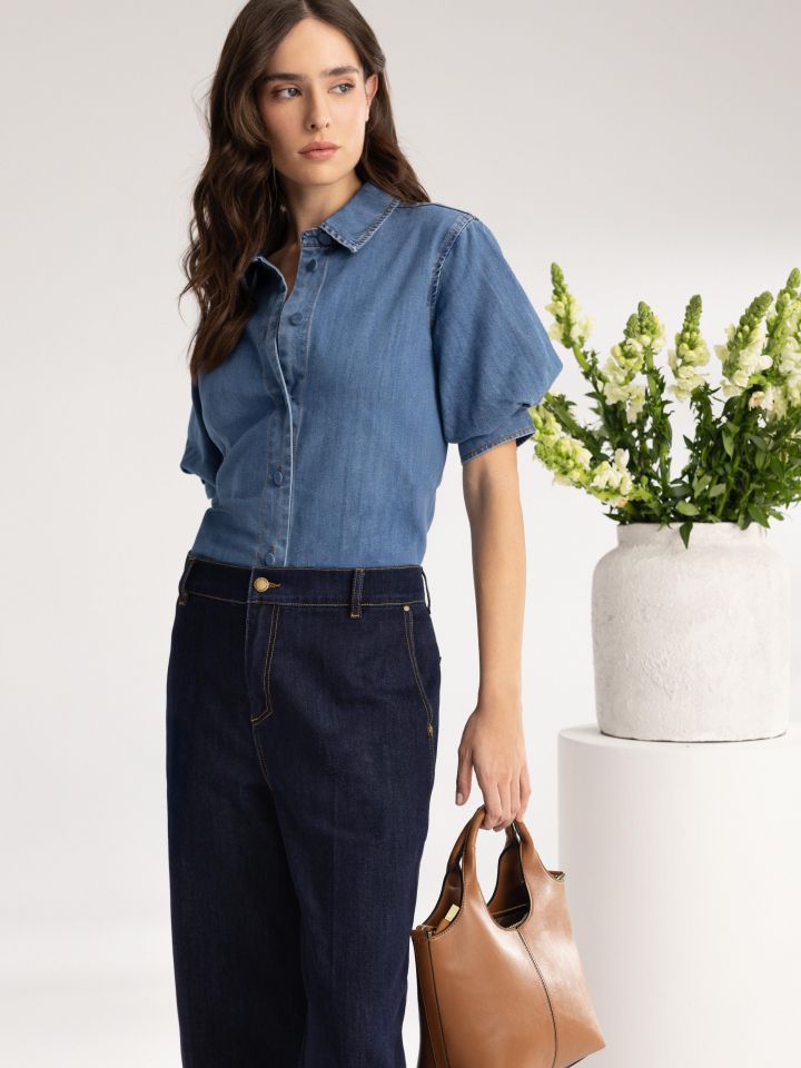 מכנסיים ג’ינס  RANI PROMO בצבע ג’ינס כהה