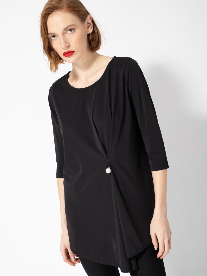 טוניקה פנינה בצבע שחור