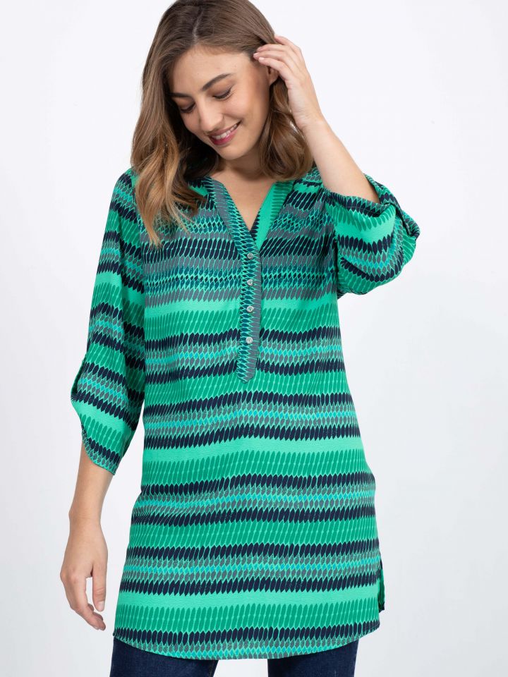 טוניקה שינה PARIS בצבע ירוק