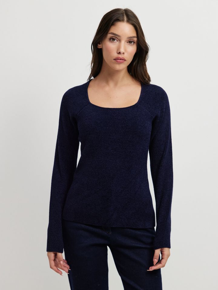 סריג שניל בצבע נייבי