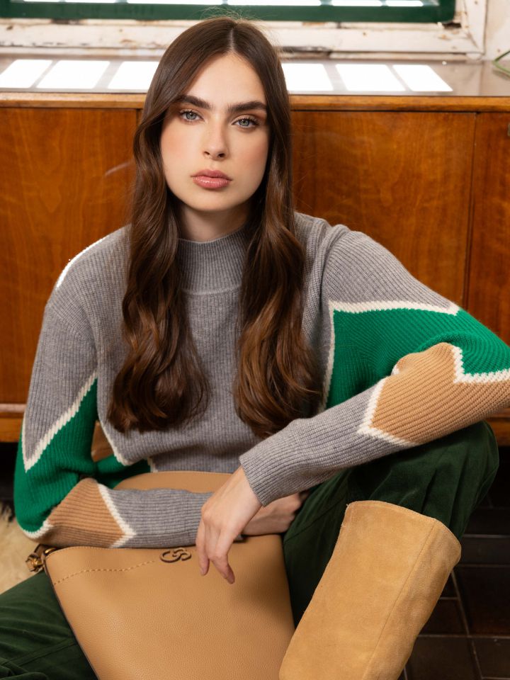 סריג שילובים SHIRA בצבע אפור כסף