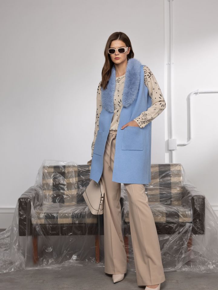 סריג דפוס פייזלי בצבע בייז’