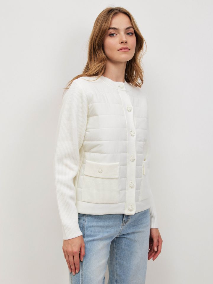 עליונית סריג ROMI בצבע אופוויט