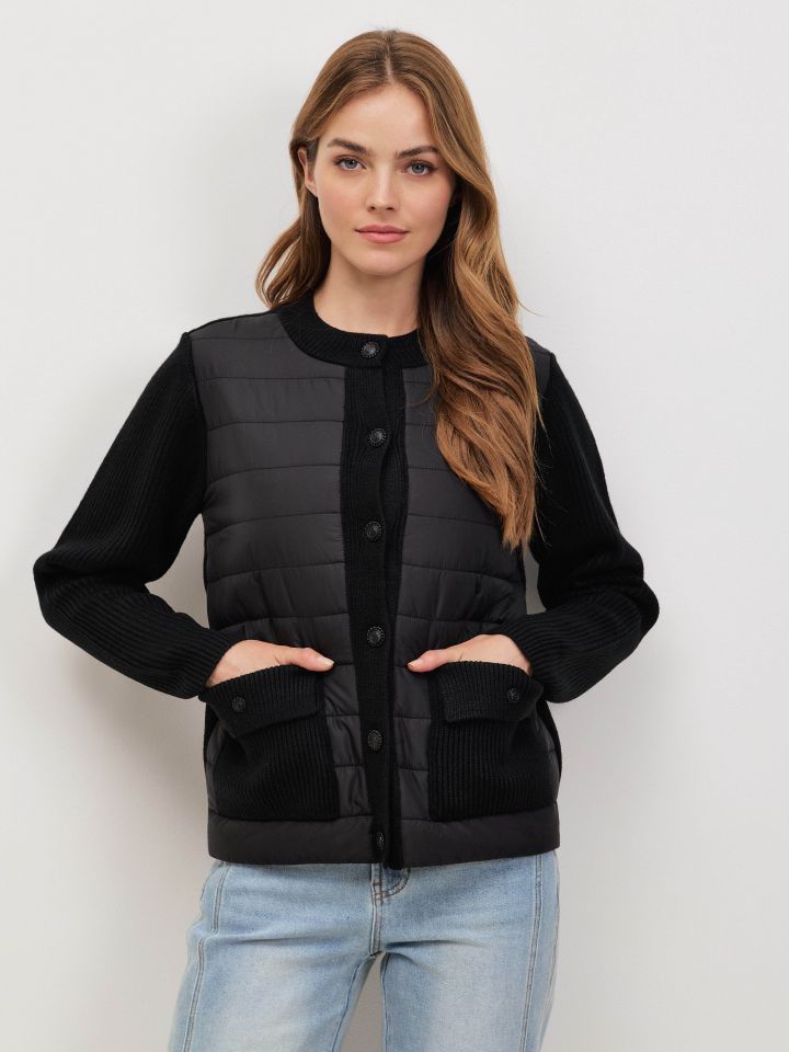 עליונית סריג ROMI בצבע שחור