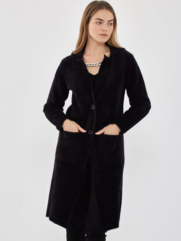 עליונית סריג מראה שאניל בצבע שחור