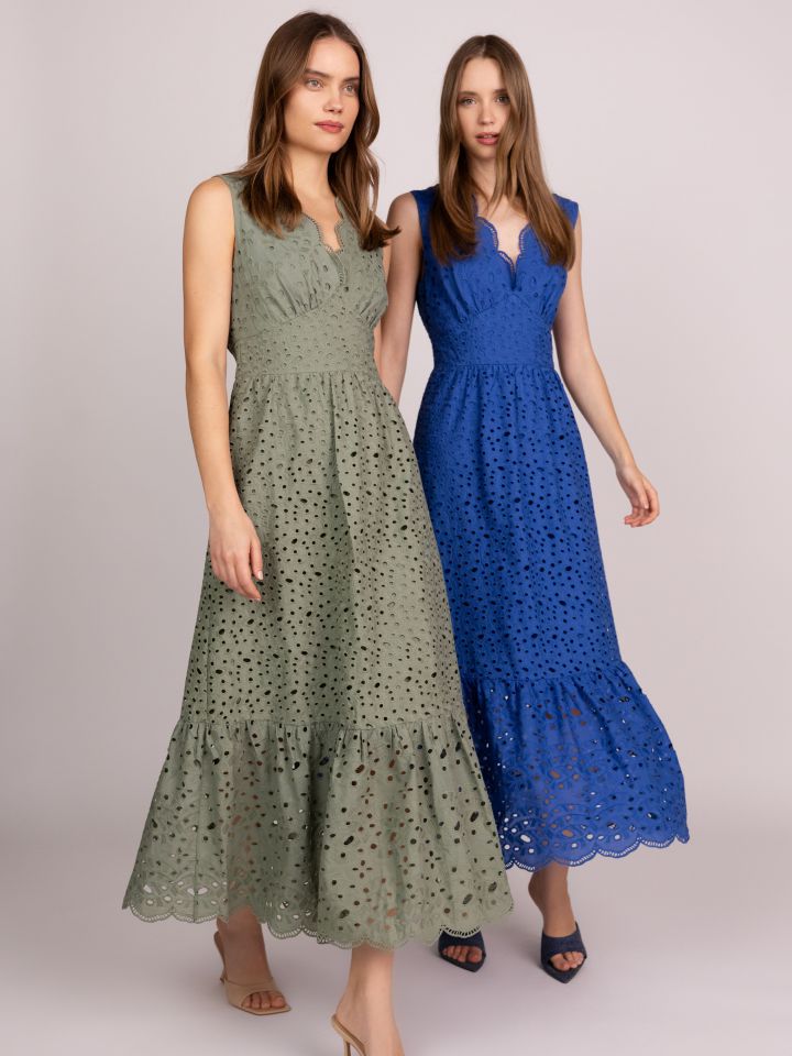 שמלה קרושה SHIRA בצבע זית