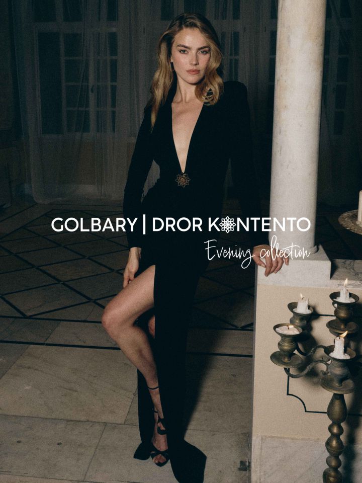 שמלה מקסי אבזם במותן DROR KONTENTO בצבע שחור