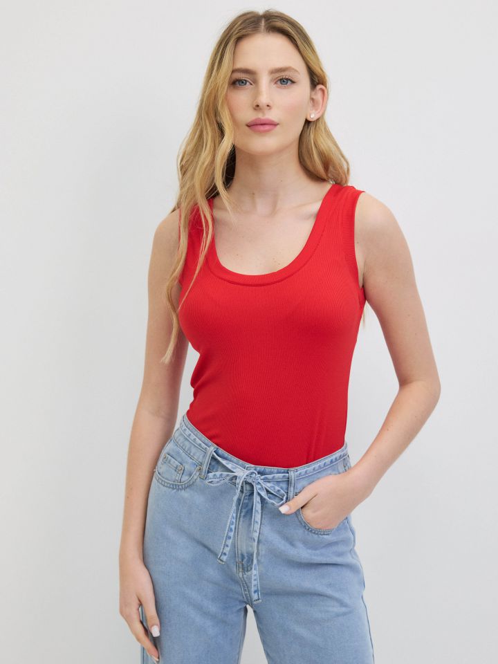 גופיה ריפס PROMO בצבע אדום