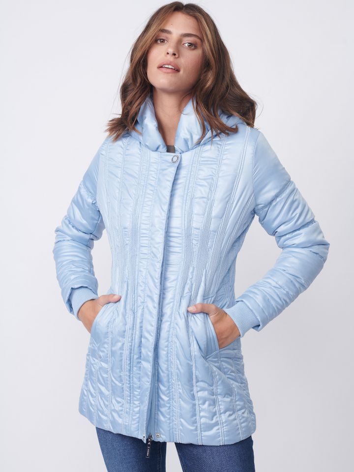 מעיל תפורים PROMO בצבע כחול מעושן