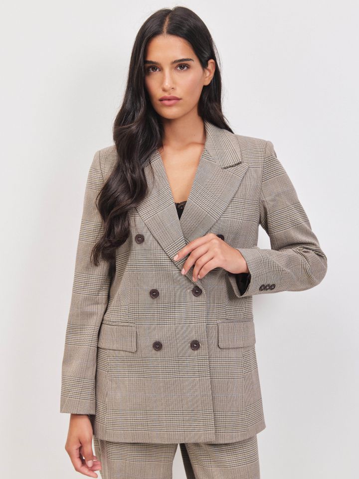 ג’קט משבצות LIAT בצבע משבצות