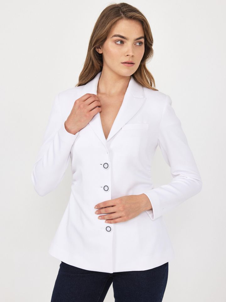 ג’קט ROMI כפתורים PROMO בצבע לבן