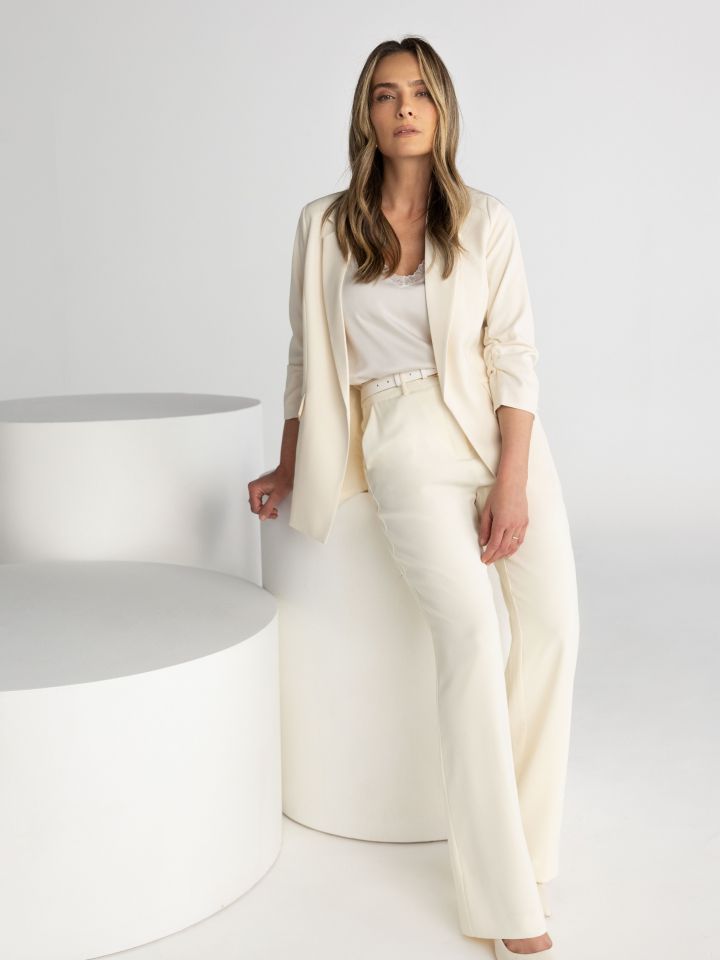 ג’קט כיווץ בשרוול PROMO בצבע בייז’