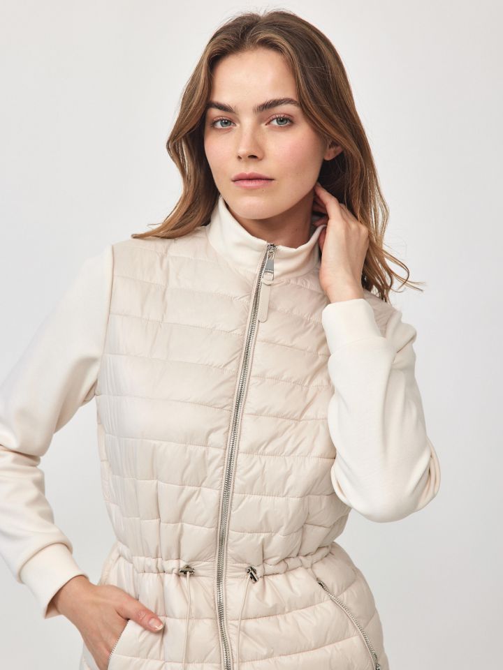 מעיל רוכסנים PARIS בצבע שנהב