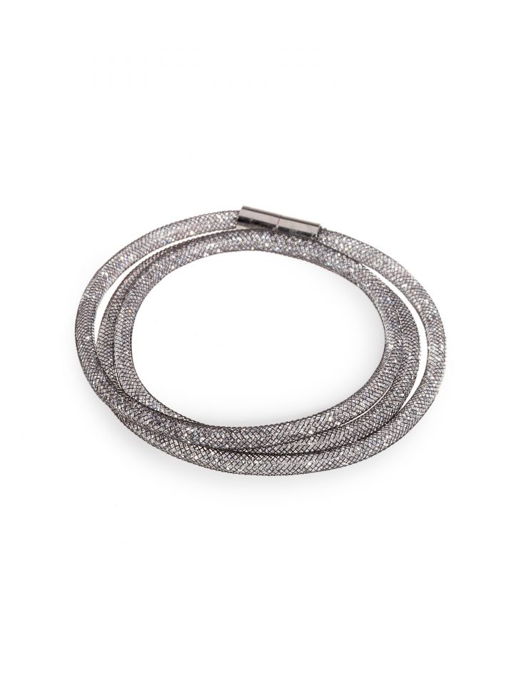 צמיד שכבות קריסטלים בצבע כסף