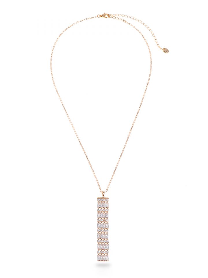 שרשרת פרנזים משובצים בצבע זהב