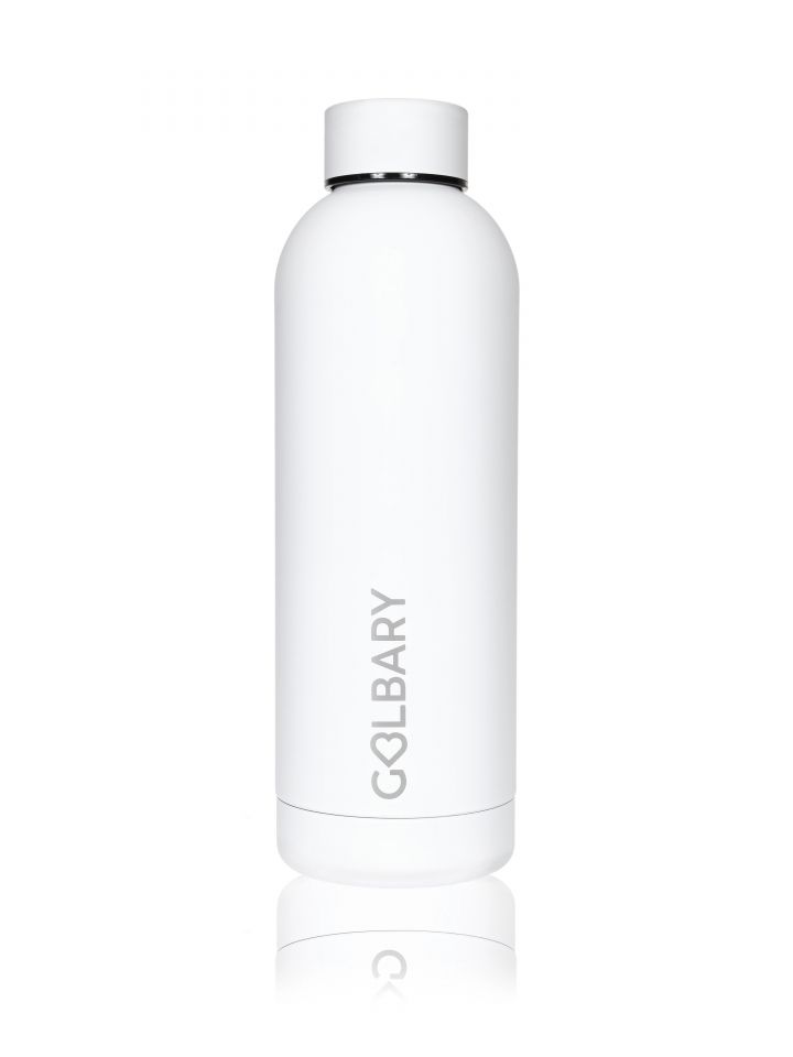 בקבוק שתיה חם/קר בצבע לבן