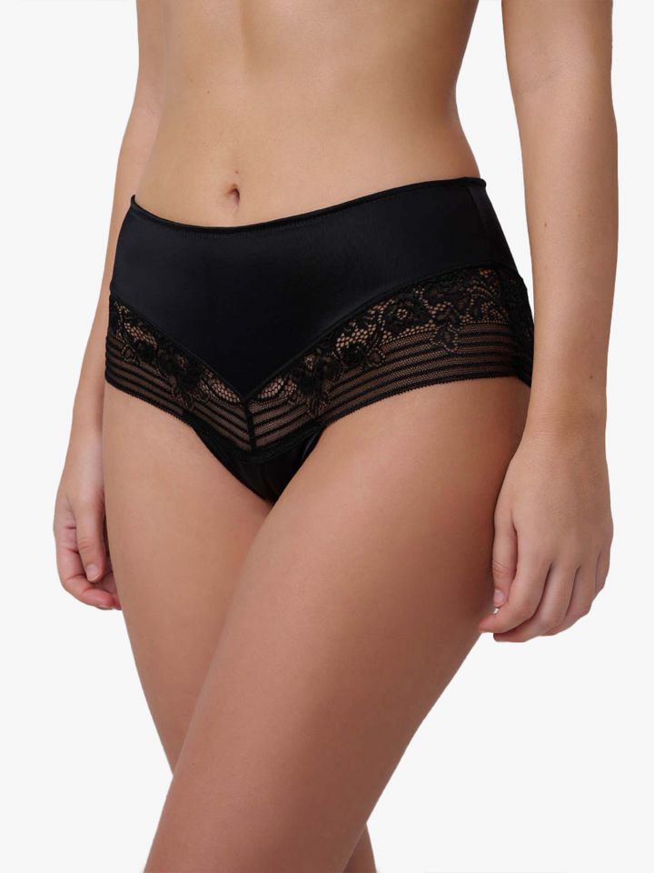 תחתון מידי מיקרו סרט תחרה 6304-P בצבע שחור