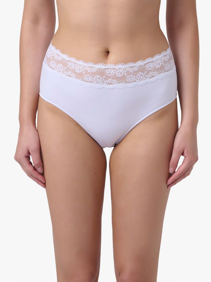 תחתון סימלס מידי בשילוב תחרה 2504-P בצבע לבן