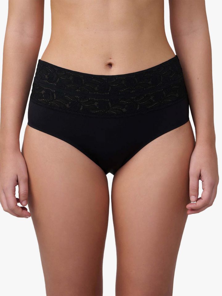 תחתוני מידי בשילוב תחרה 1184-P בצבע שחור