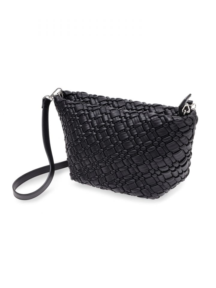 תיק צד שתי וערב בצבע שחור