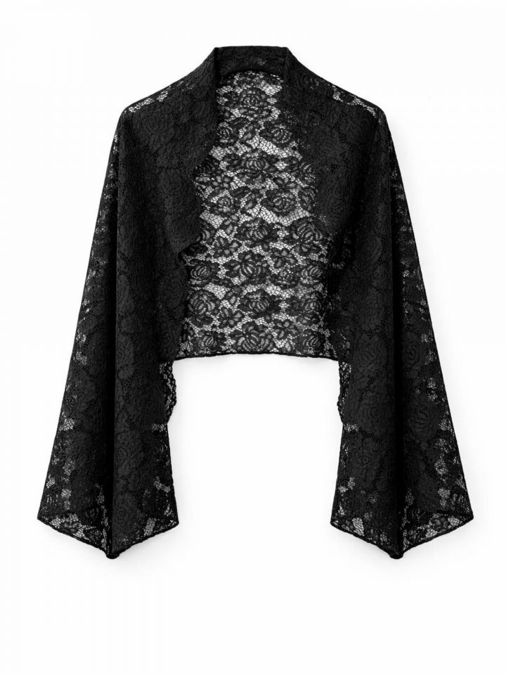 שאל תחרה בצבע שחור